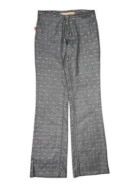 Parasuco Vintage Y2K Diamond Jeans Front Zip Jeans in Grey